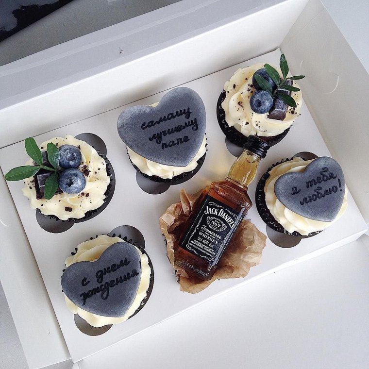 Капкейки для мужчины на день рождения