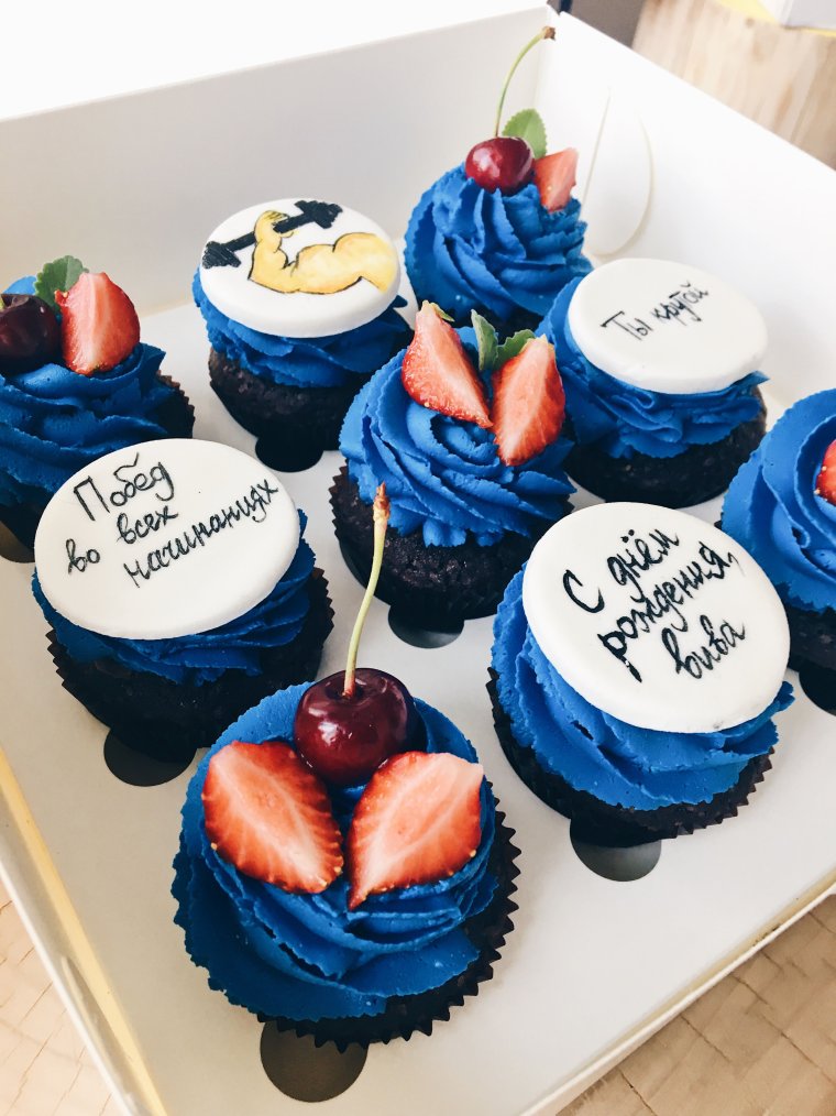 Капкейки для мужчины на день рождения