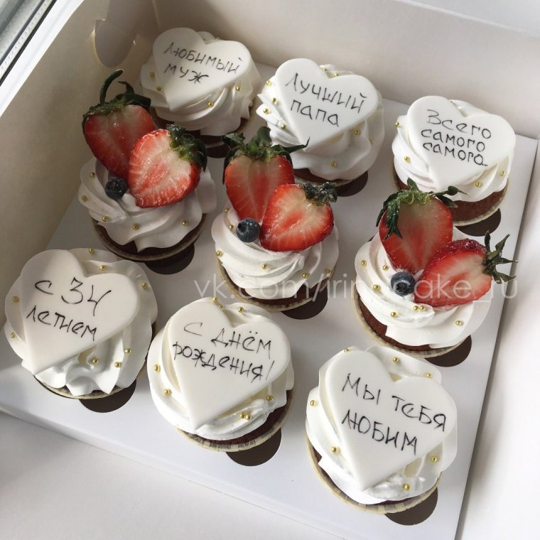 Капкейки мужу на день рождения