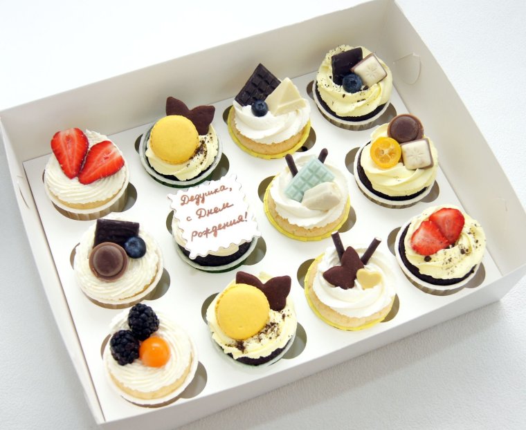 Капкейки для мужчины на день рождения