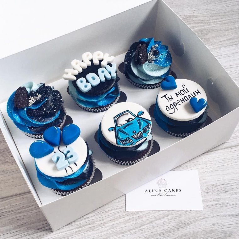 Капкейки парню на день рождения