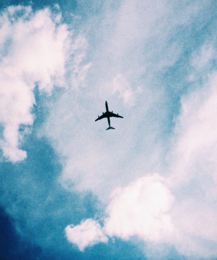 Самолет в небе Эстетика