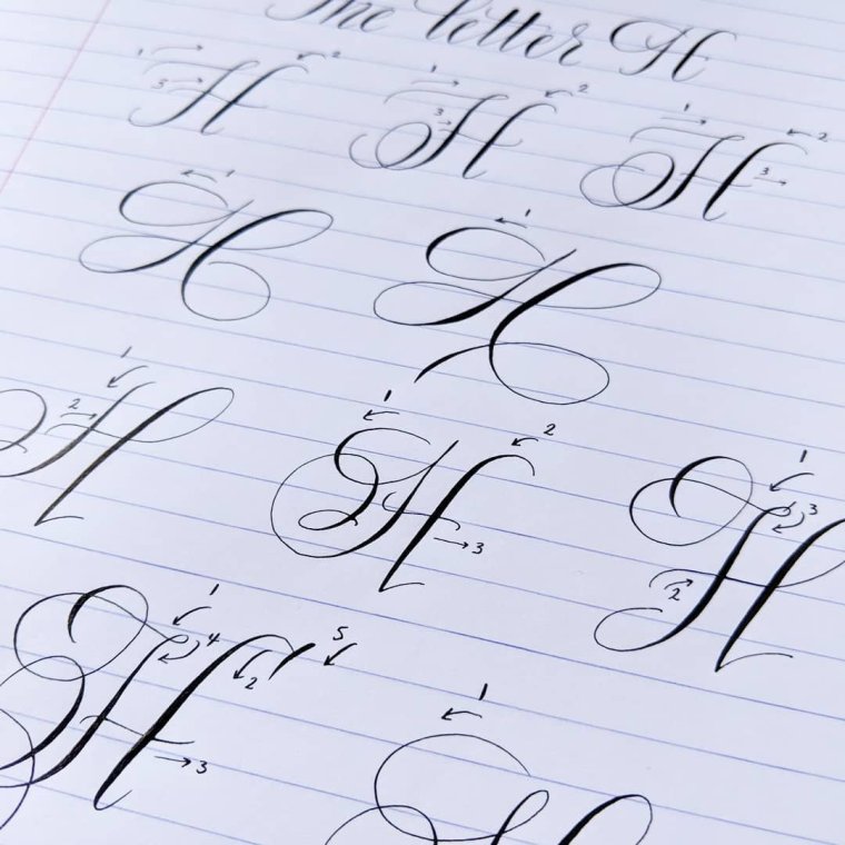 Буква v каллиграфия