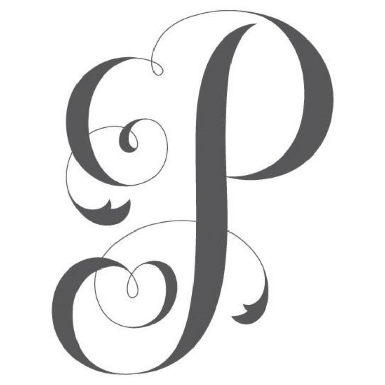 Монограмма букв р и а