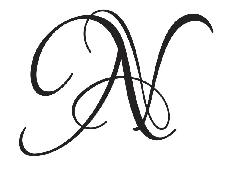 Буква н красивая прописная