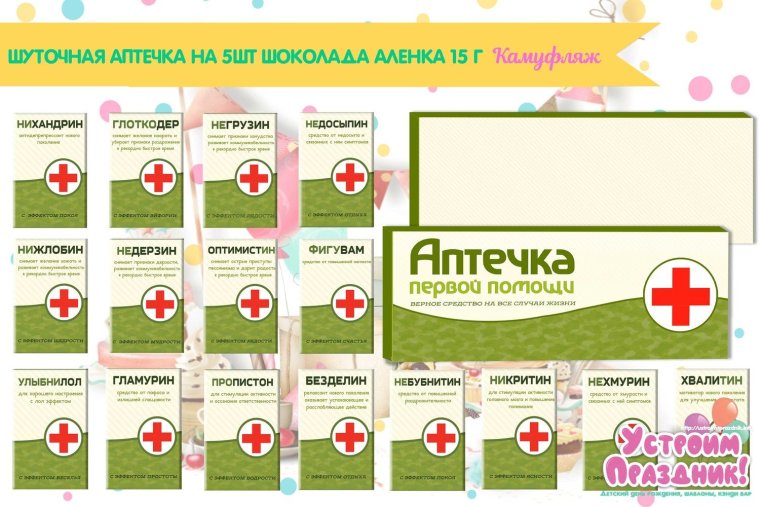 Инструкция к шуточной аптечке