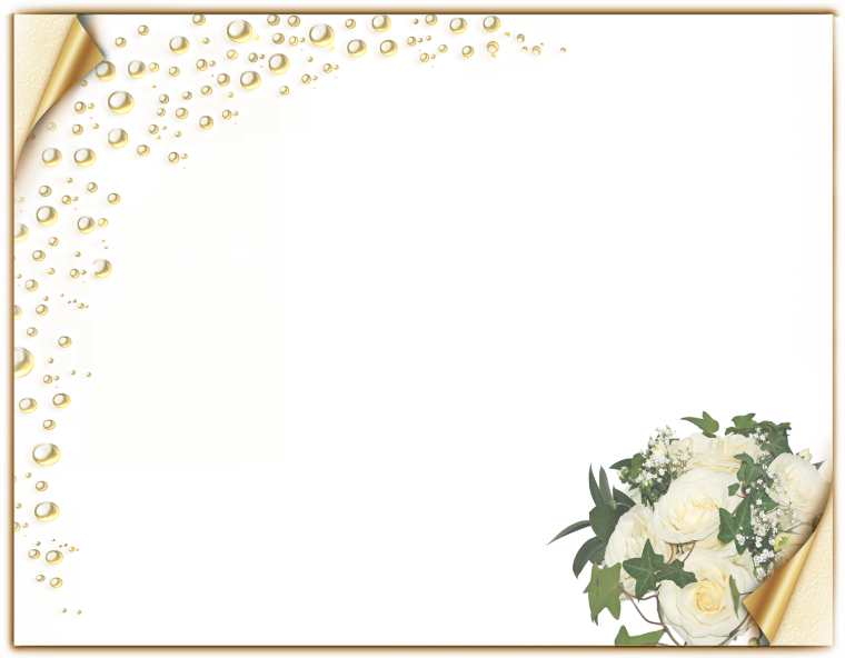 Свадебные рамочки на прозрачном фоне