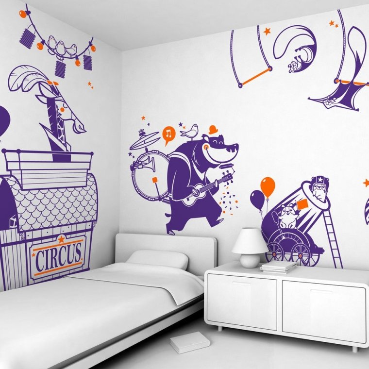 Современная роспись стен для детей