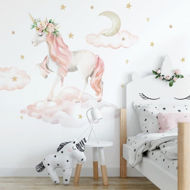 Роспись стен в детской девочке