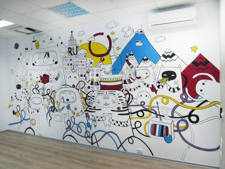 Разрисовать стены в школе
