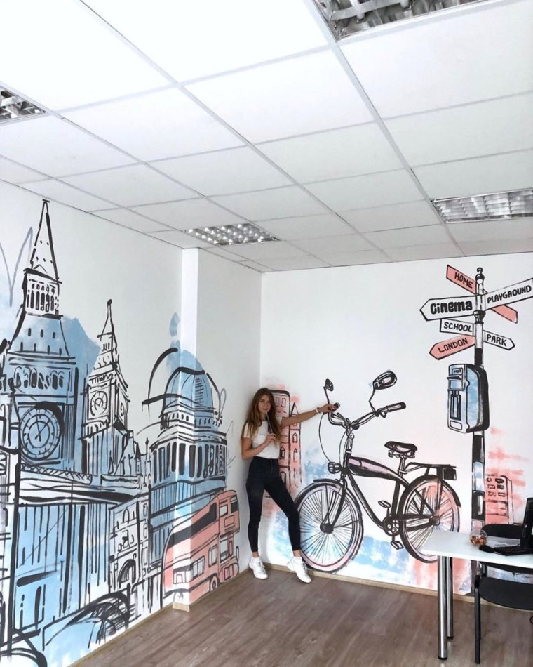 Креативная роспись стен