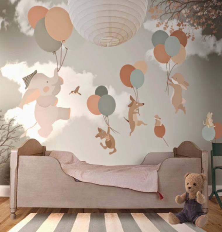 Роспись стен в детской горы