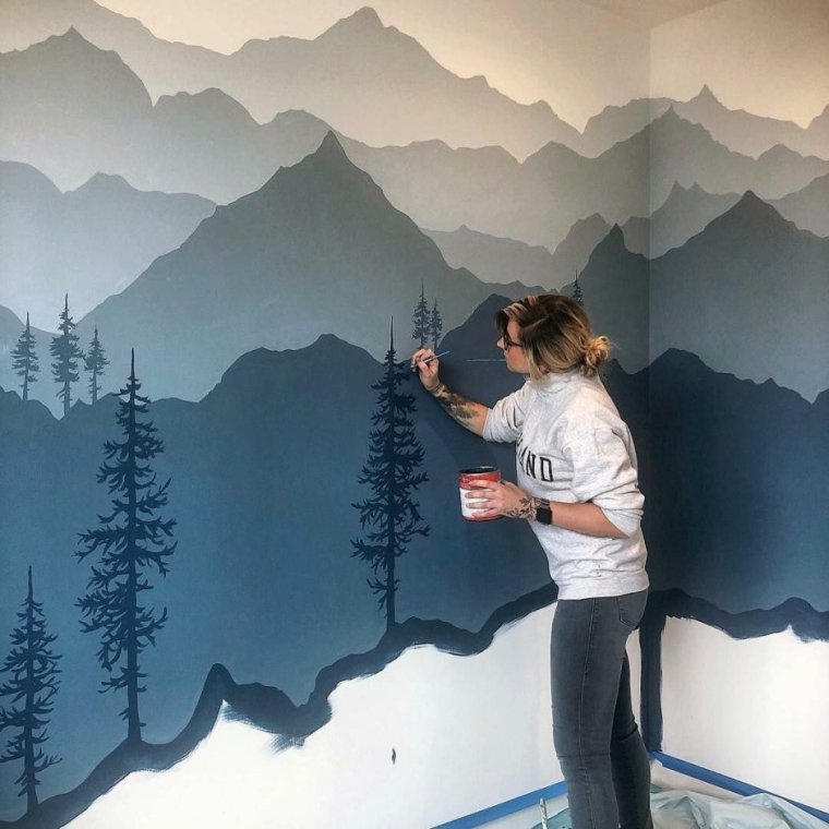 Пейзаж на стене