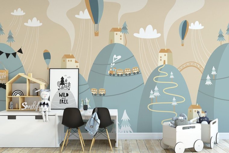 Фреска в детскую в скандинавском стиле
