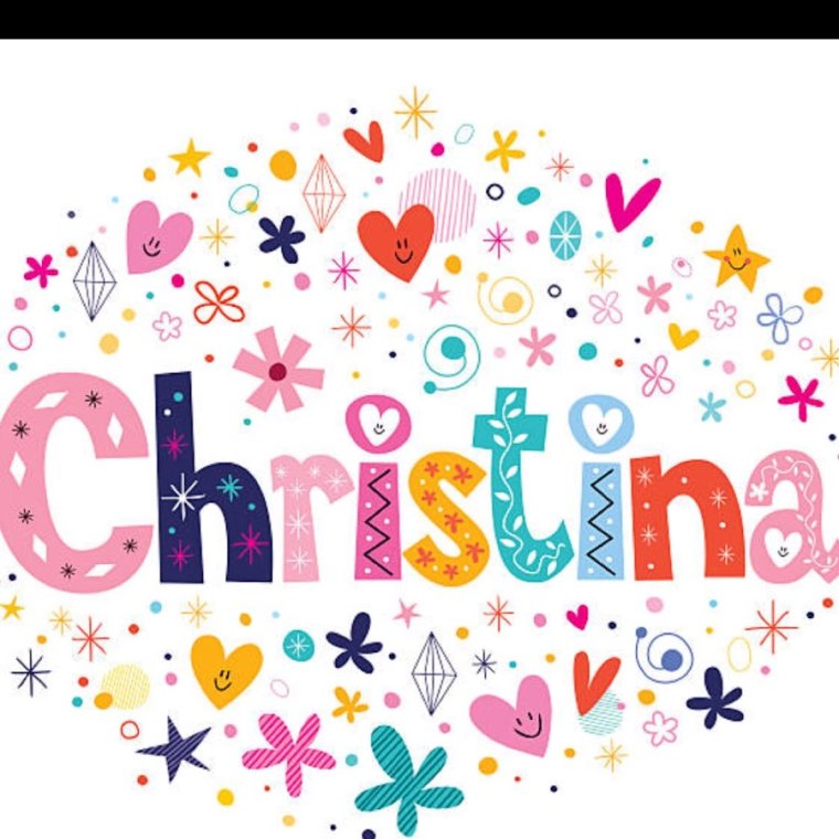 Имя Кристина на прозрачном фоне для фотошопа