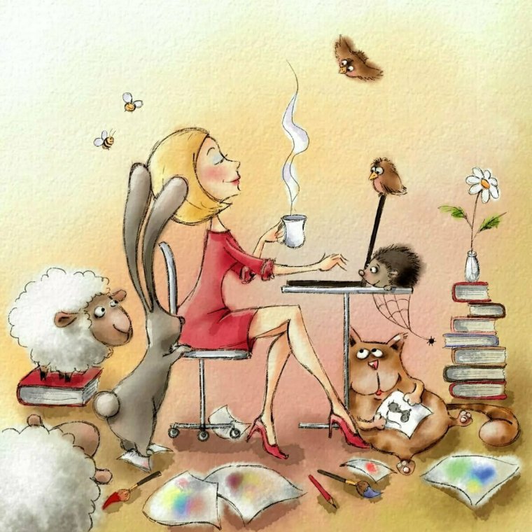 Стильные открытки добрый день