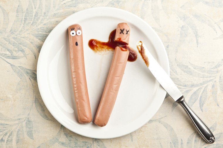 Смешная сосиска