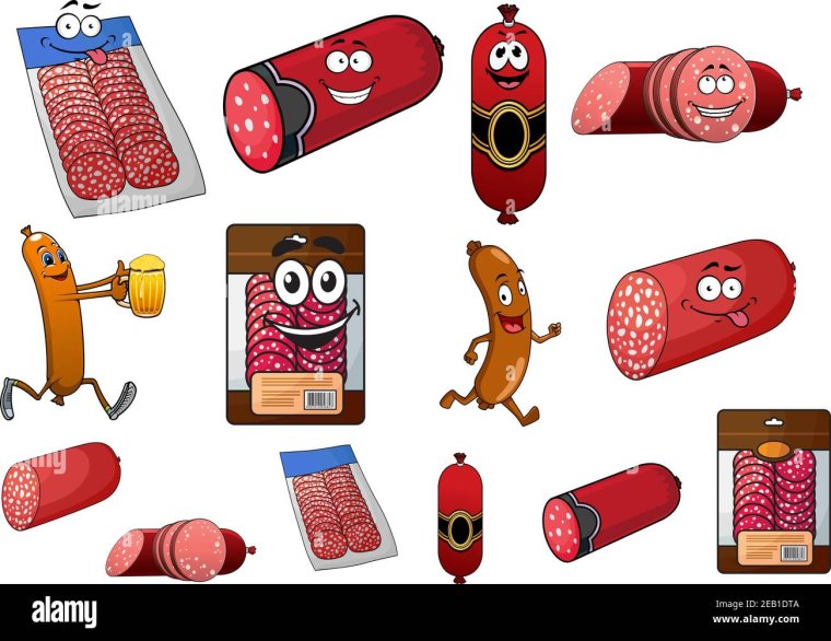 Колбаса мультяшная