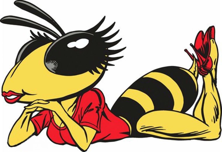 Мультяшная пчела с жалом