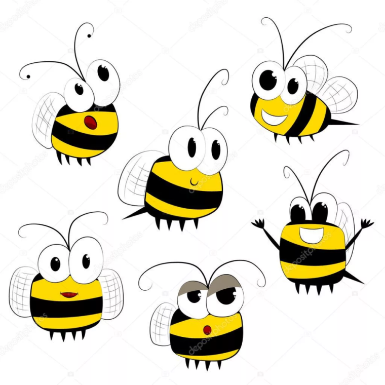 Пчела нарисованная смешно