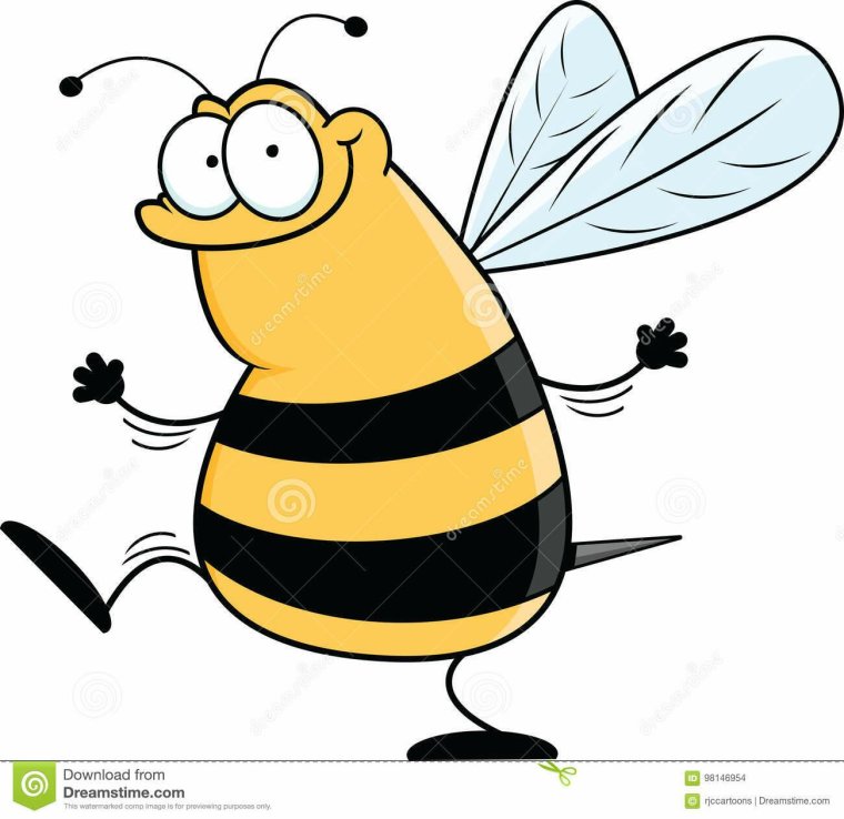 Быстрая пчела смешной рисунок