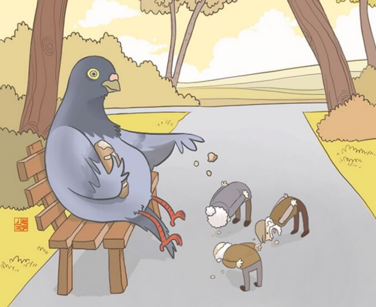 Голубь карикатура