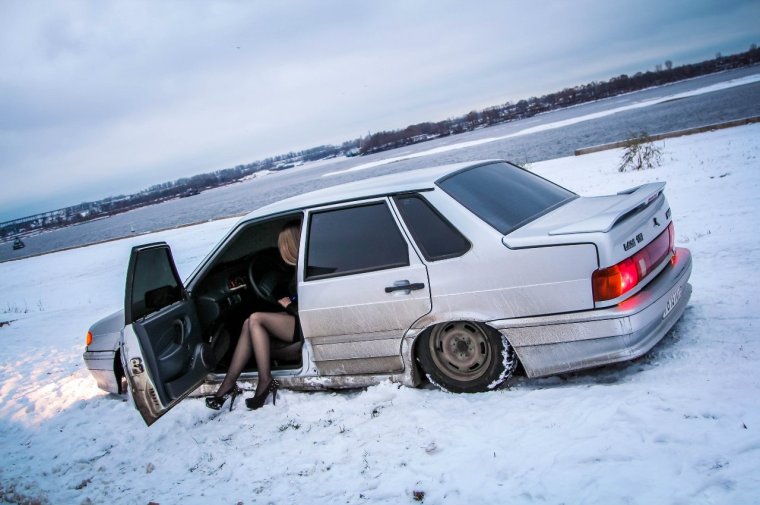 Лада 2114 тонированная ночью