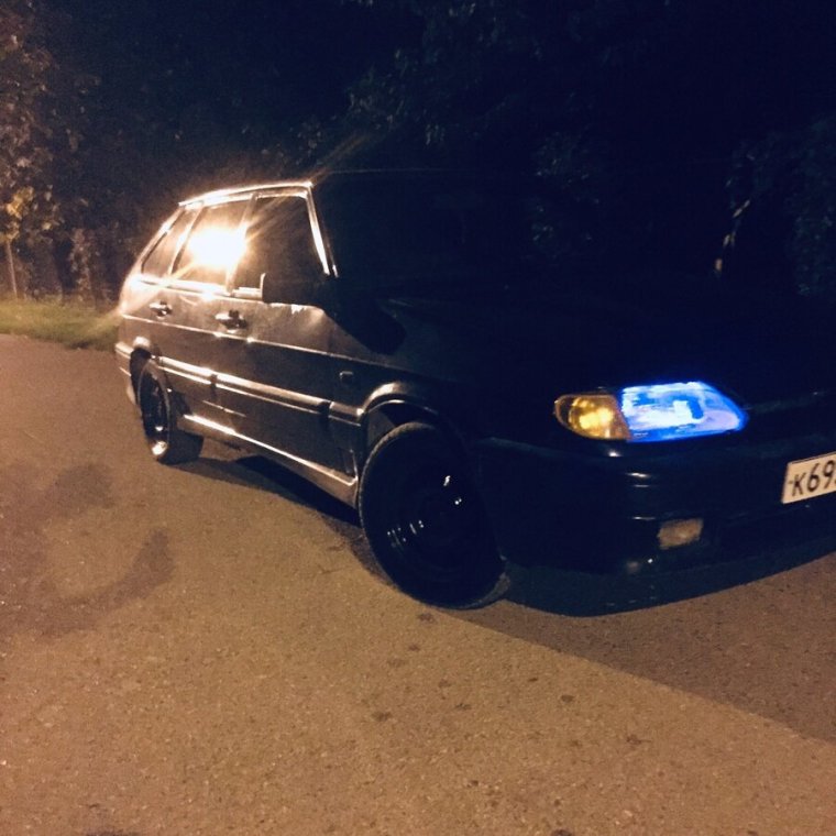 За рулем ВАЗ 2114 зимой