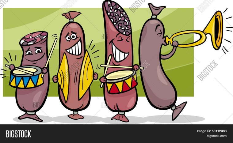 Смешная колбаса рисунок