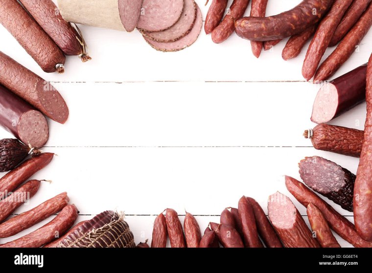 Рамка из колбасных изделий