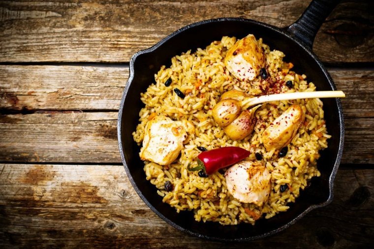 Узбекский плов сверху