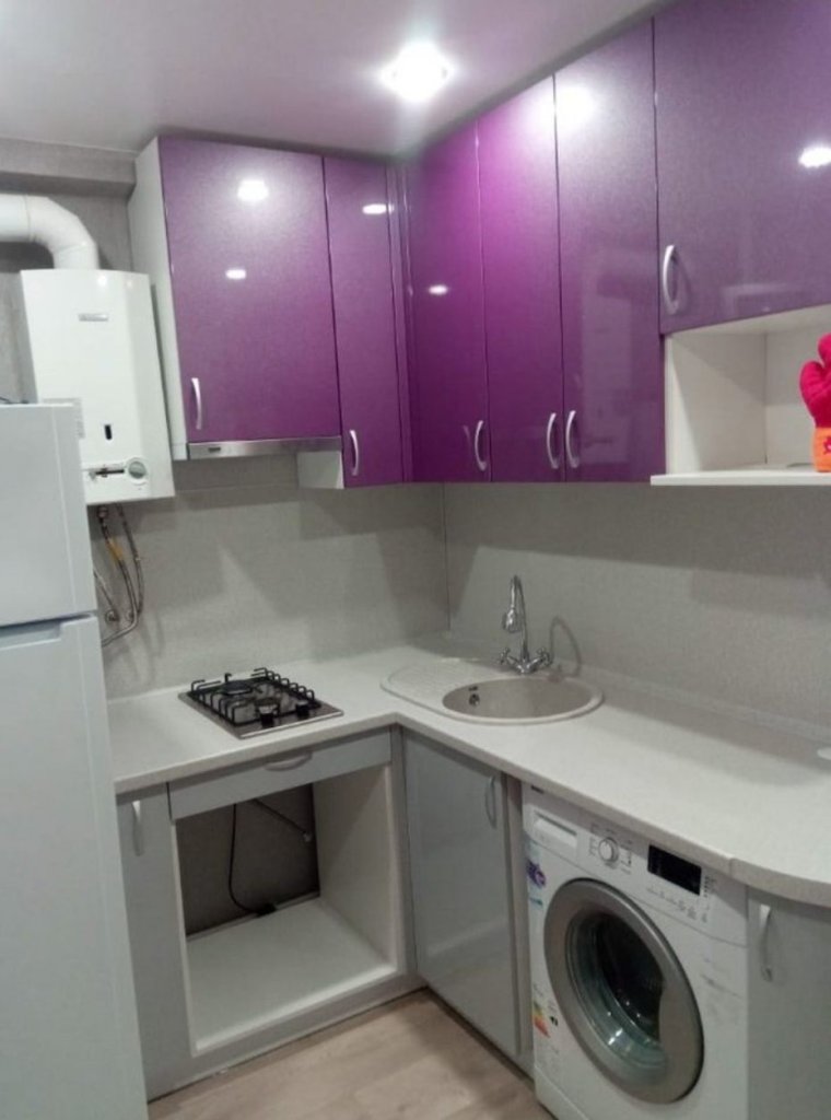 Кухни 5кв в хрущевке с газовой колонкой угловые 45 см