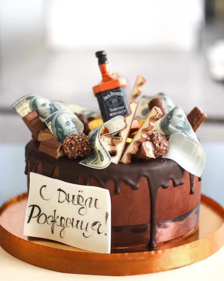 Торт для мужчины с бутылочкой