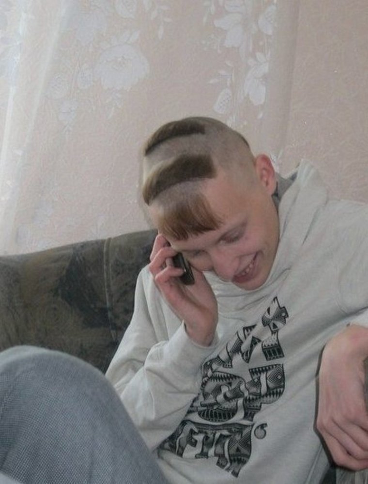 Смешные мужские стрижки с челкой