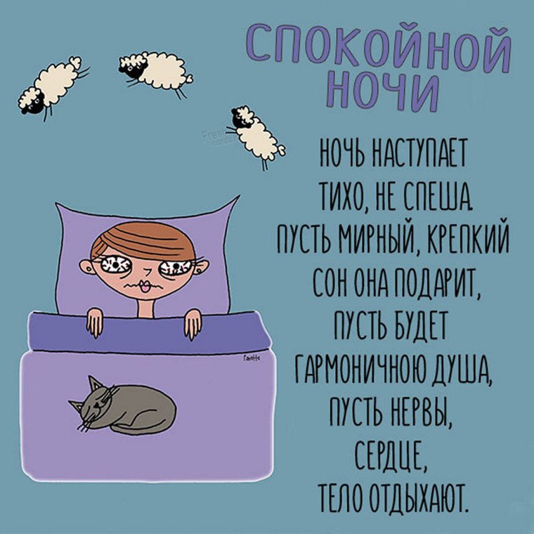 Спокойной ночи картинки прикольные
