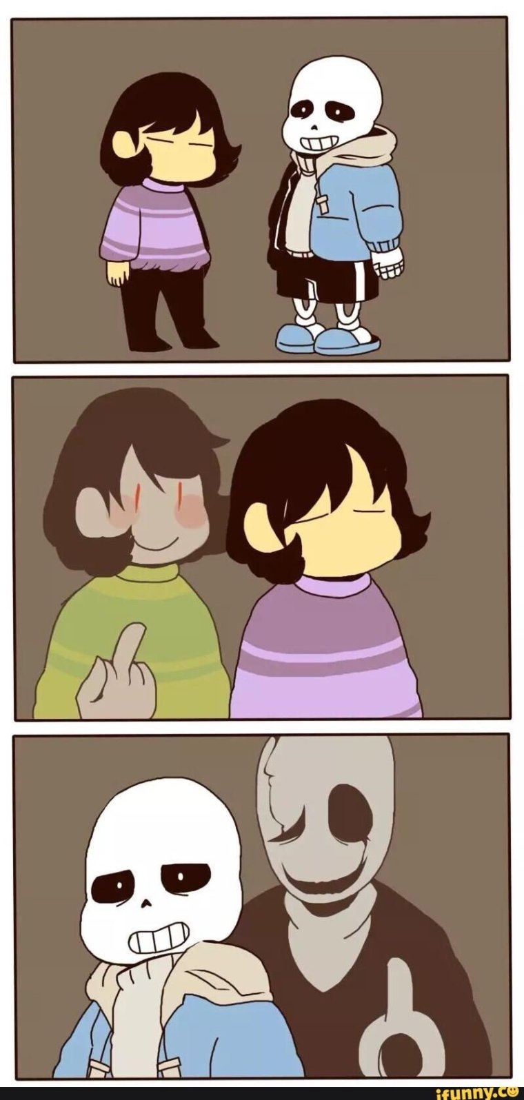 Фриск Санс и Папирус андертейл комиксы