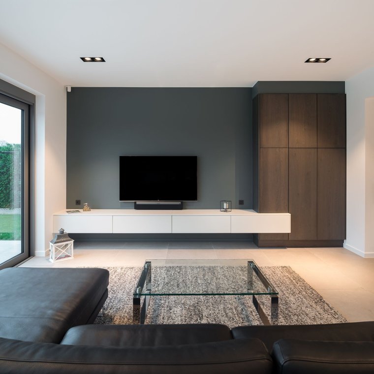 Зона телевизора в гостиной