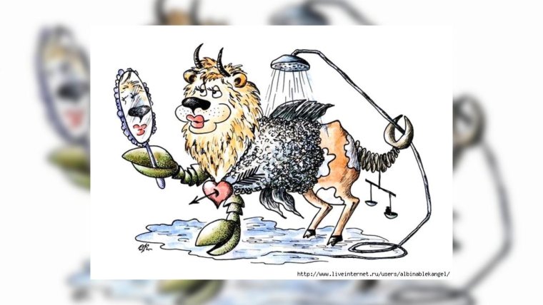 Акварельные знаки зодиака Лев