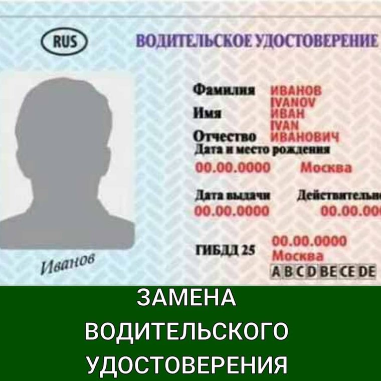 Водительские права нового образца РФ 2020