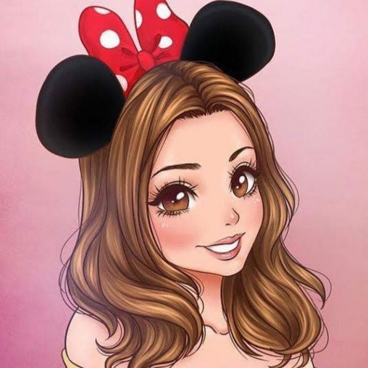 Милая девушка мультяшная