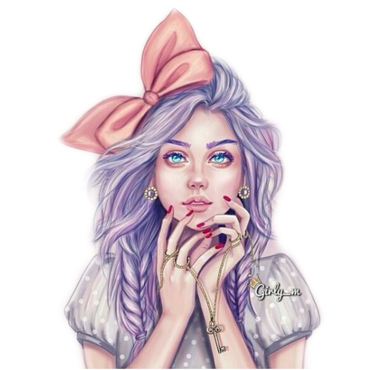 Клевая девчонка рисунок