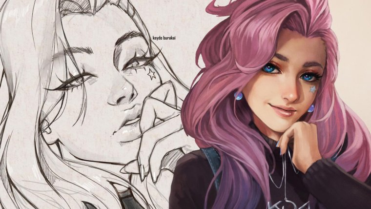 Злая девушка арт