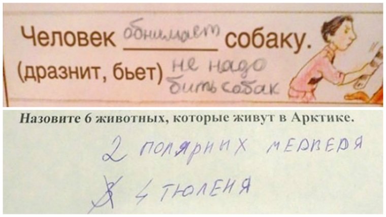 Вырезки из сочинений школьников смешные