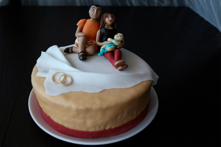 Свадебный торт прикольный
