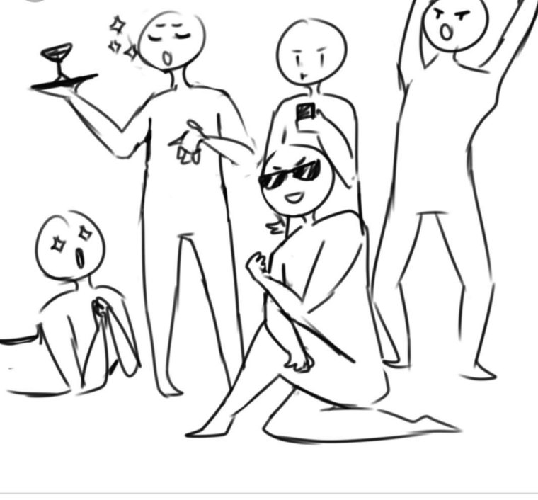 Прикольные позы для рисования