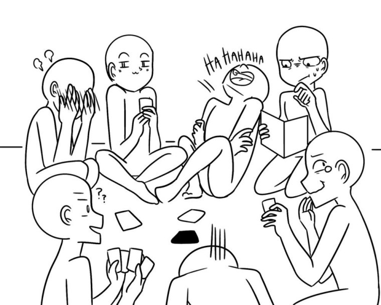 Забавные позы для рисования двоих