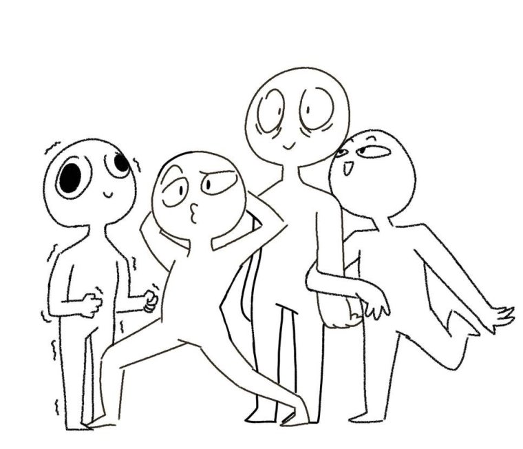 Прикольные позы для рисования