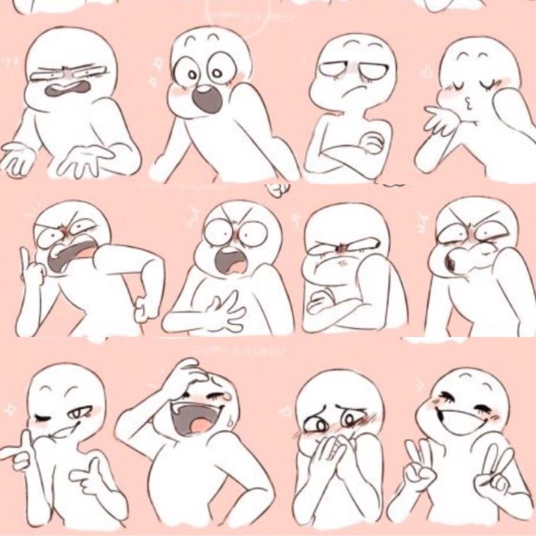 Смешные позы для рисования