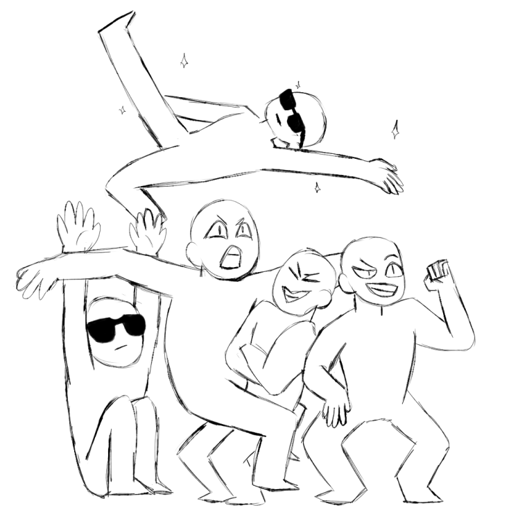 Прикольные позы для рисования