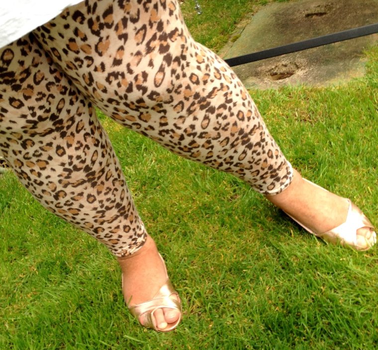 Девушка в леопардовых лосинах